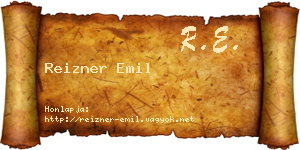 Reizner Emil névjegykártya